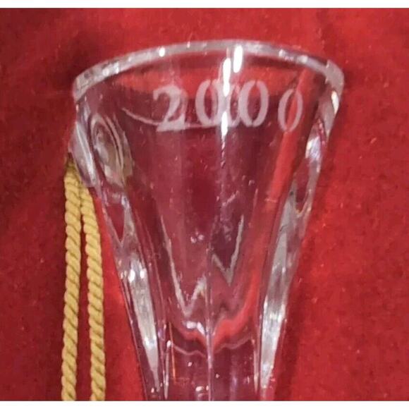 VTG 2000 Gorham Lady Anne Mini Crystal Champagne Flute Ornament Made in the USA - Picture 2 of 7